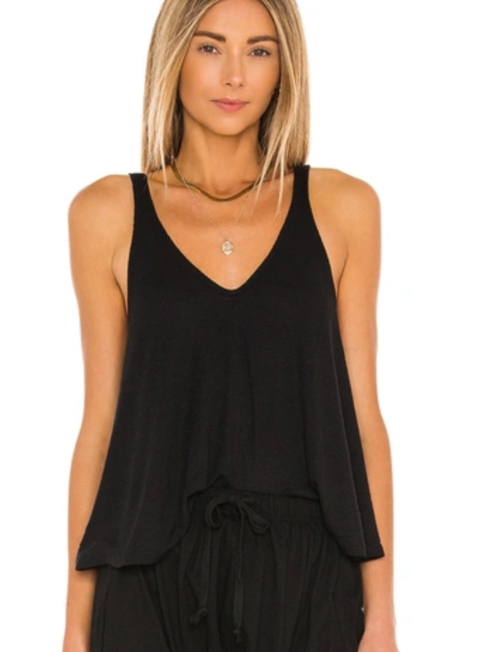 Free People Dani Swing Tank Black